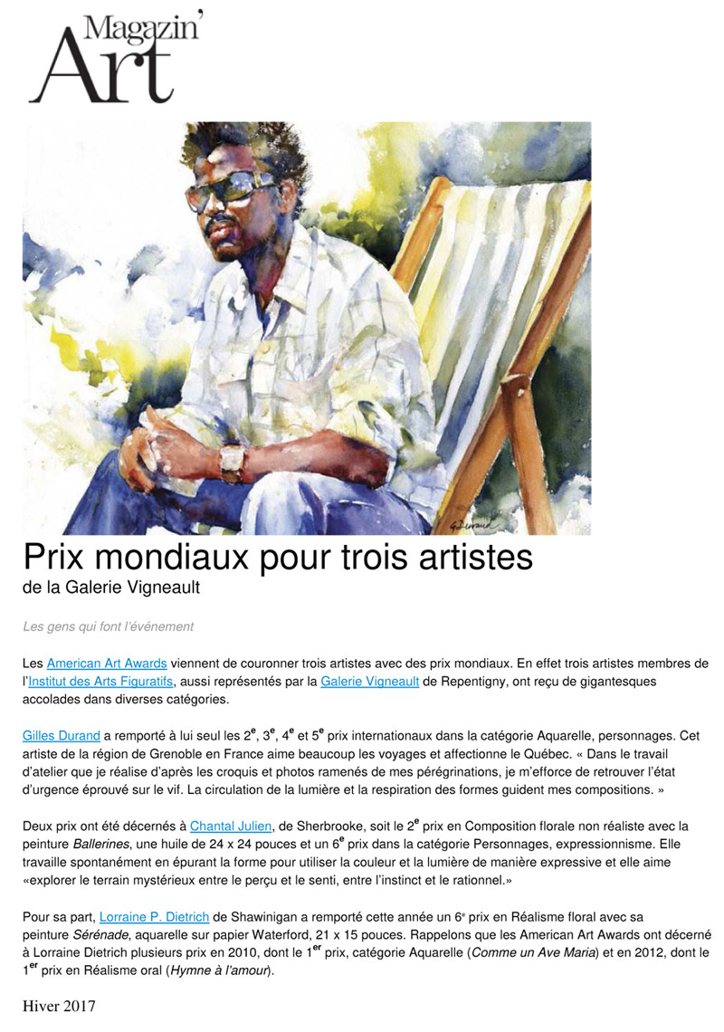 Article Pratique des Arts Hors srie Best of N 34
